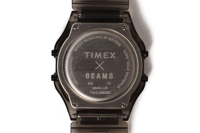 BEAMS x TIMEX 打造別注透明材質手錶系列