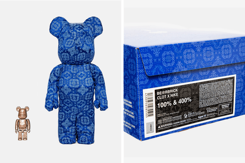 CLOT x Nike x Medicom Toy 推出全新三方聯乘 BE@RBRICK 系列套裝