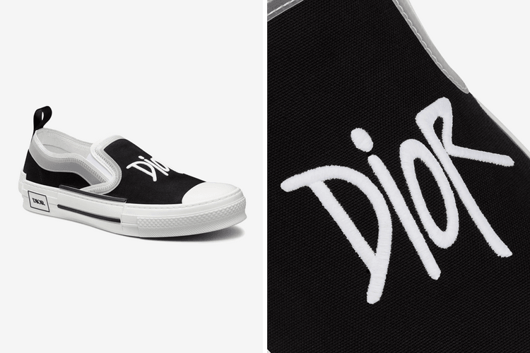 Dior 推出全新 Shawn Stussy 手寫字體 B23 Slip-On 懶人鞋