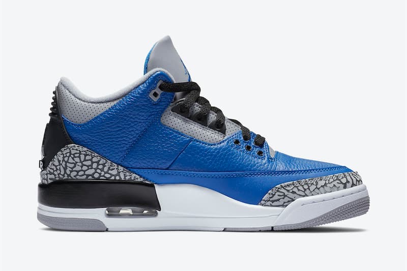 Air Jordan 3 Retro「Varsity Royal」配色鞋款官方圖輯釋出