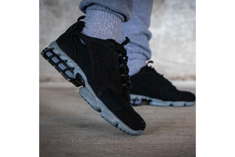 近賞 Stüssy x Nike Air Zoom Spiridon Caged 2 黑魂配色上腳圖輯