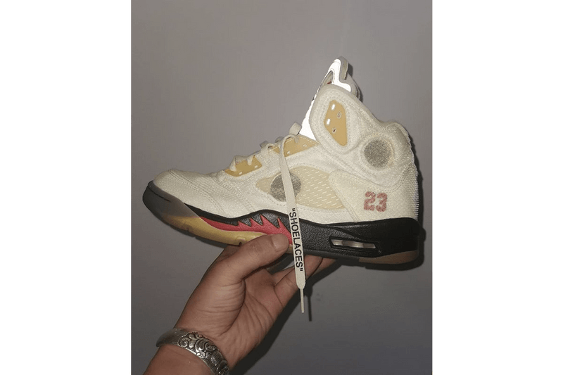 Off-White™ x Air Jordan 5 最新配色「Sail」全新近照圖輯曝光