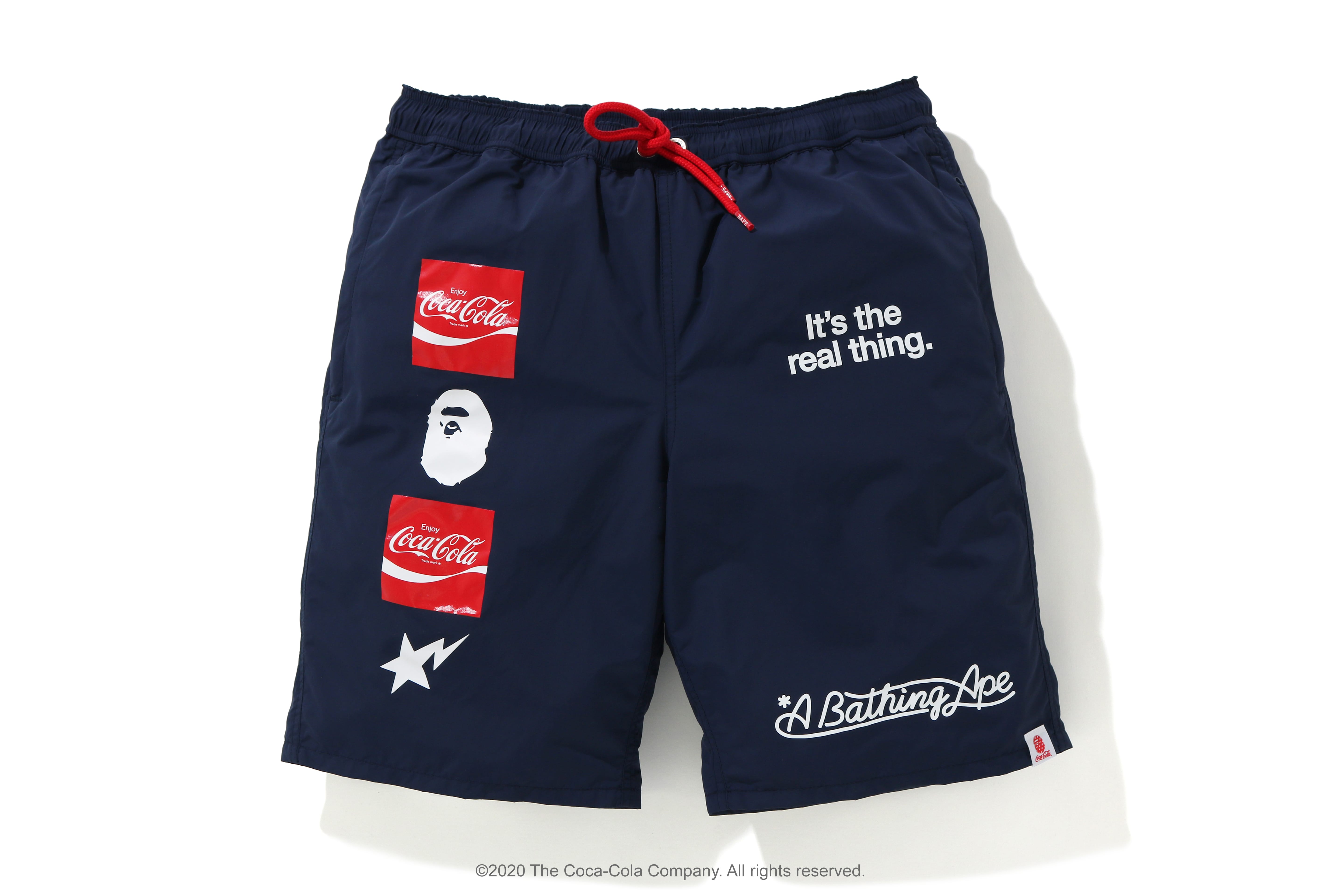 Coca-Cola x BAPE 2020 Capsule Collection The Coca-Cola Company pop soda syrup A Bathing Ape Summer shorts streetwear hypebeast