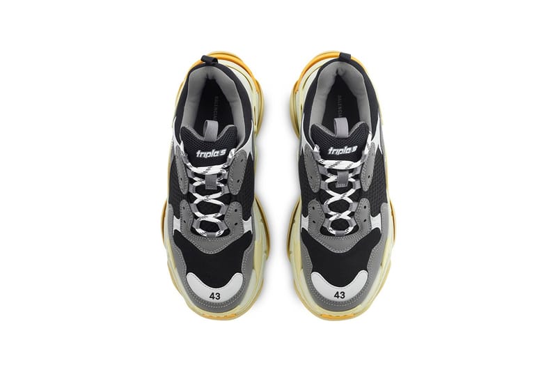 balenciaga yellow triple s