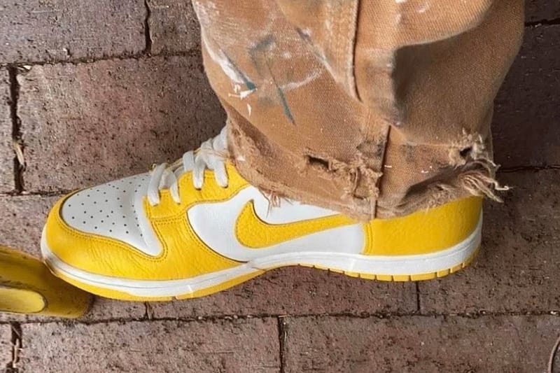 nike dunk white yellow