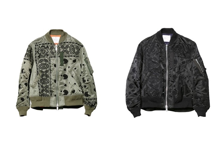 sacai 全新 Dover Street Market 獨佔刺繡 MA-1 飛行外套發佈