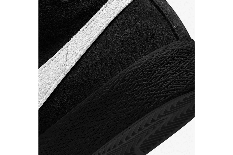 Nike SB Blazer Mid 最新黑白對比配色「Black Suede」正式登場