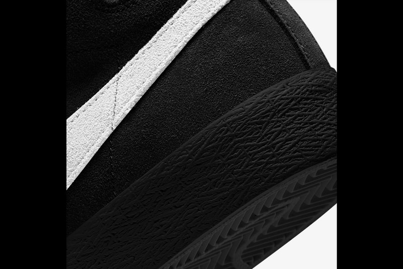 Nike SB Blazer Mid 最新黑白對比配色「Black Suede」正式登場