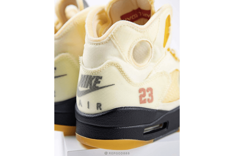 Off-White™ x Air Jordan 5 話題聯名配色「Sail」高清近賞圖輯再曝光