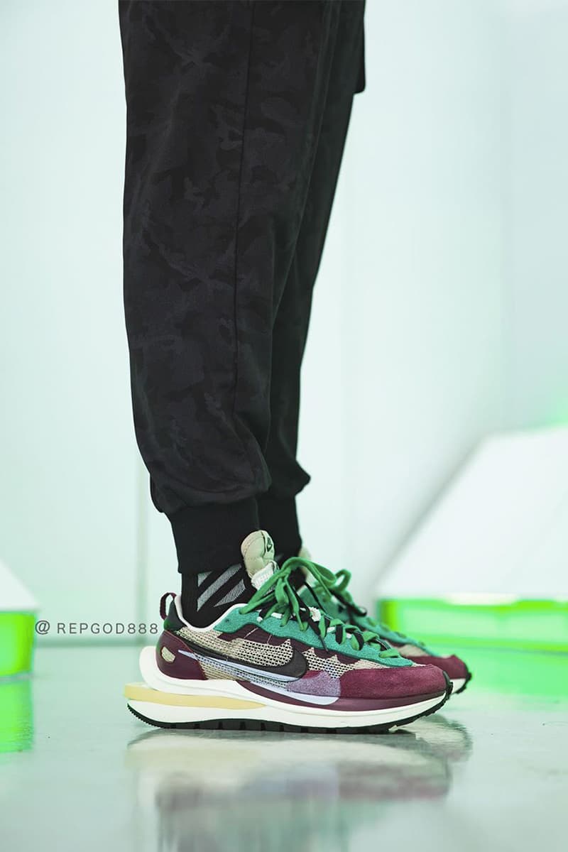 率先近賞 sacai x Nike Vaporwaffle 紫綠配色上腳圖輯