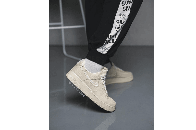 率先上腳 Stüssy x Nike Air Force 1 全新聯名配色「Fossil Stone」