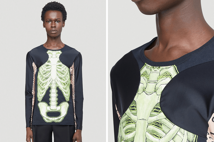 Marine Serre 推出全新別注「骨骼」長袖 T-Shirt