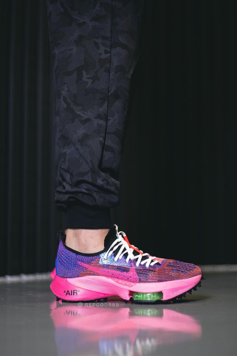 Off-White™ x Nike Air Zoom Tempo Next% FK 最新配色「Pink Glow」完整清晰圖輯