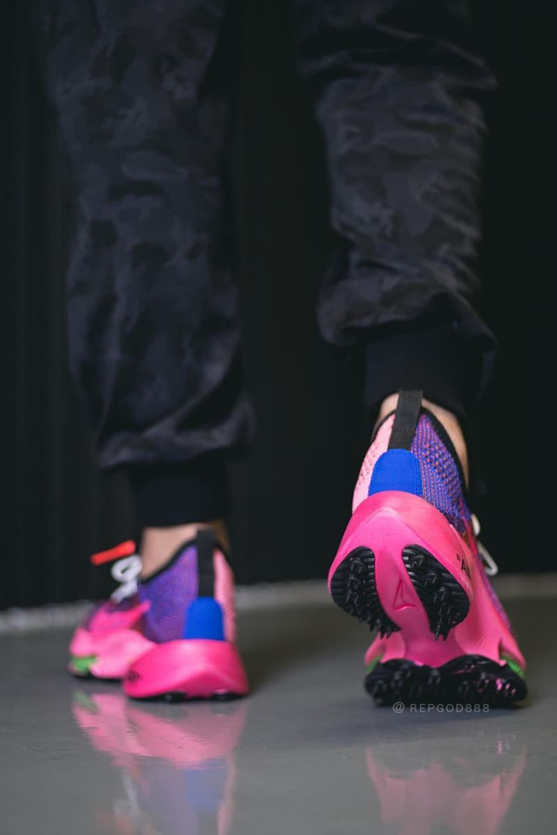 Off-White™ x Nike Air Zoom Tempo Next% FK 最新配色「Pink Glow」完整清晰圖輯