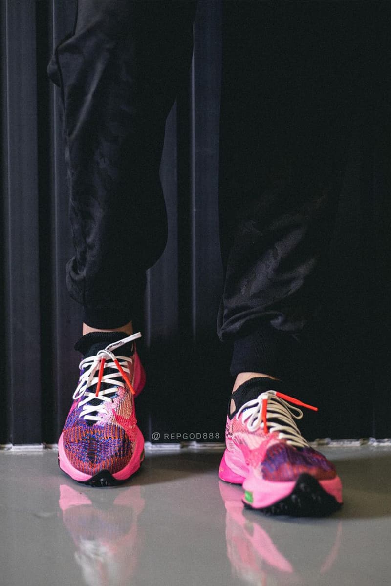Off-White™ x Nike Air Zoom Tempo Next% FK 最新配色「Pink Glow」完整清晰圖輯