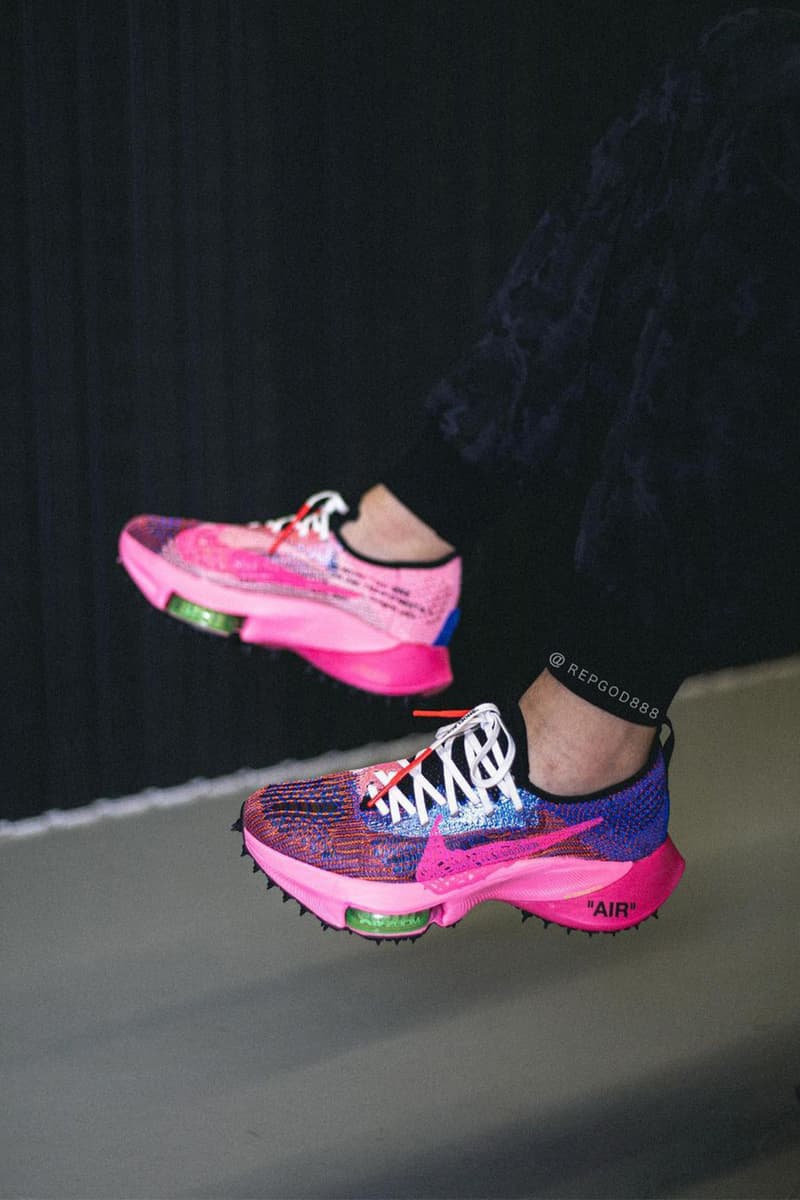 Off-White™ x Nike Air Zoom Tempo Next% FK 最新配色「Pink Glow」完整清晰圖輯