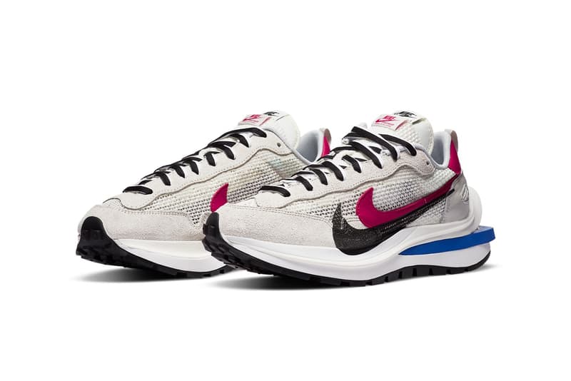 sacai x Nike Vaporwaffle 最新聯名配色「Red/White/Blue」與「Black/White」登場