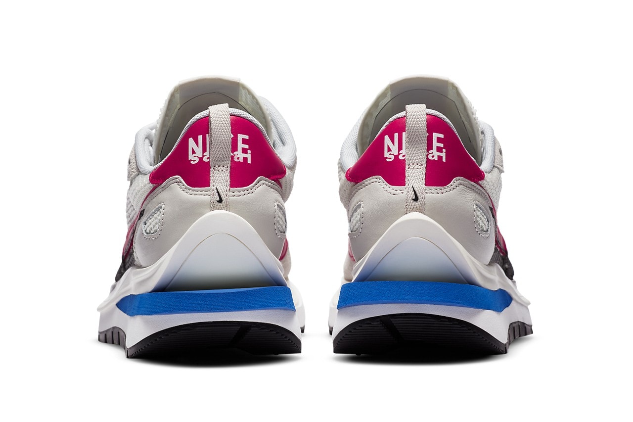 sacai x Nike Vaporwaffle 最新聯名配色「Red/White/Blue」與「Black/White」登場