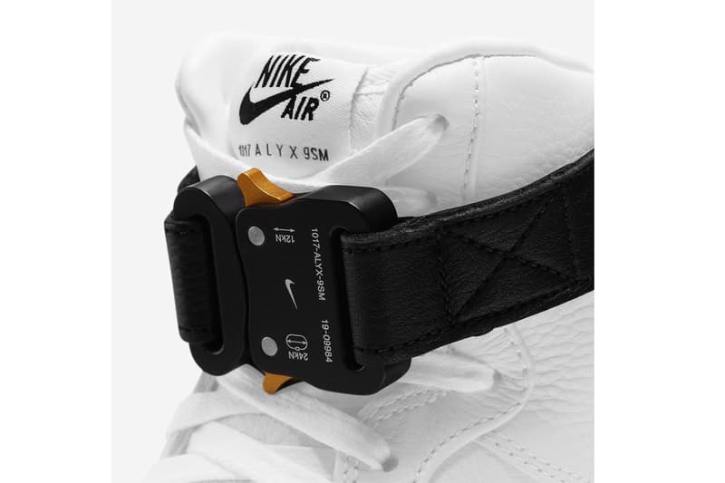 1017 ALYX 9SM x Nike Air Force 1 High 聯名鞋款黑白配色圖輯釋出