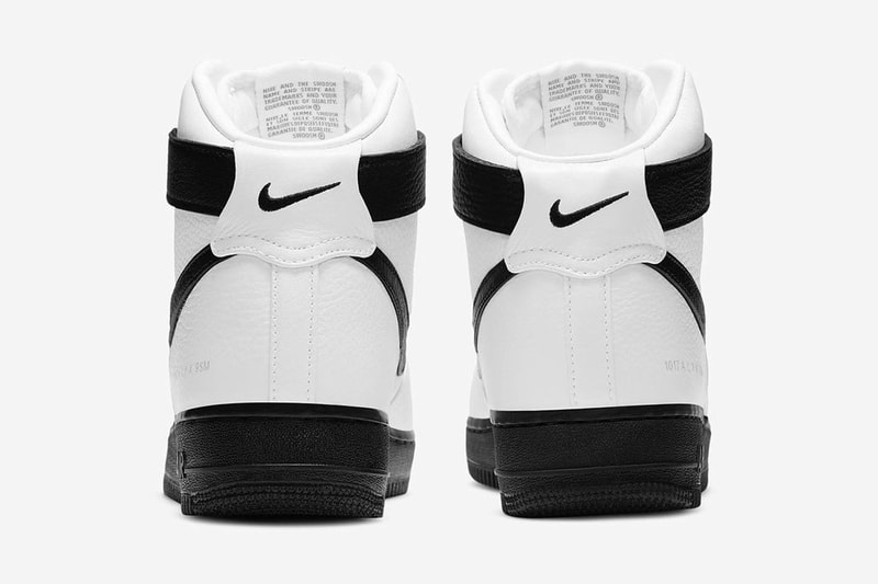 1017 ALYX 9SM x Nike Air Force 1 High 聯名鞋款黑白配色圖輯釋出