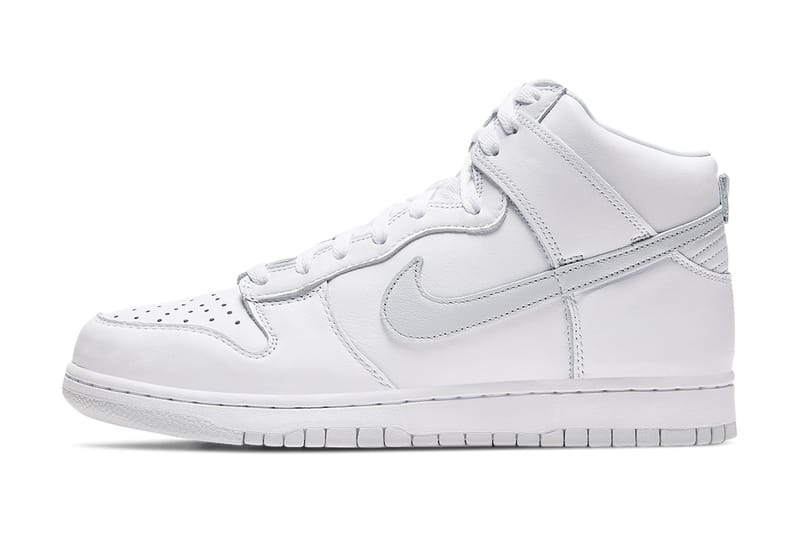 nike dunk high all white