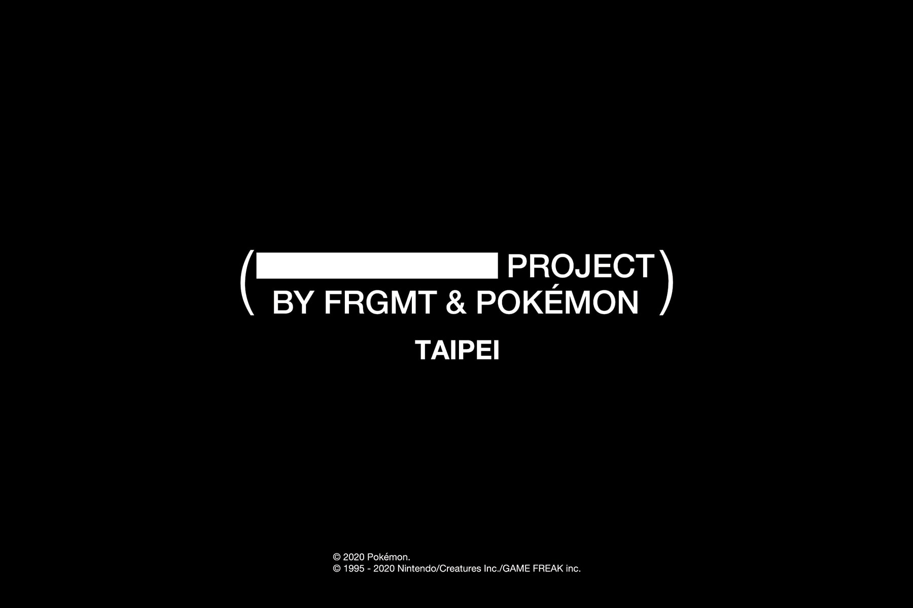 THUNDERBOLT PROJECT BY FRGMT & Pokémon 台北發售情報正式公開