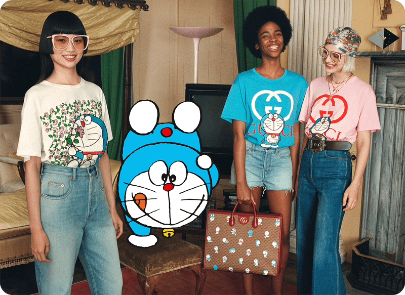 Gucci 攜手《Doraemon 哆啦A夢》打造最新聯名系列