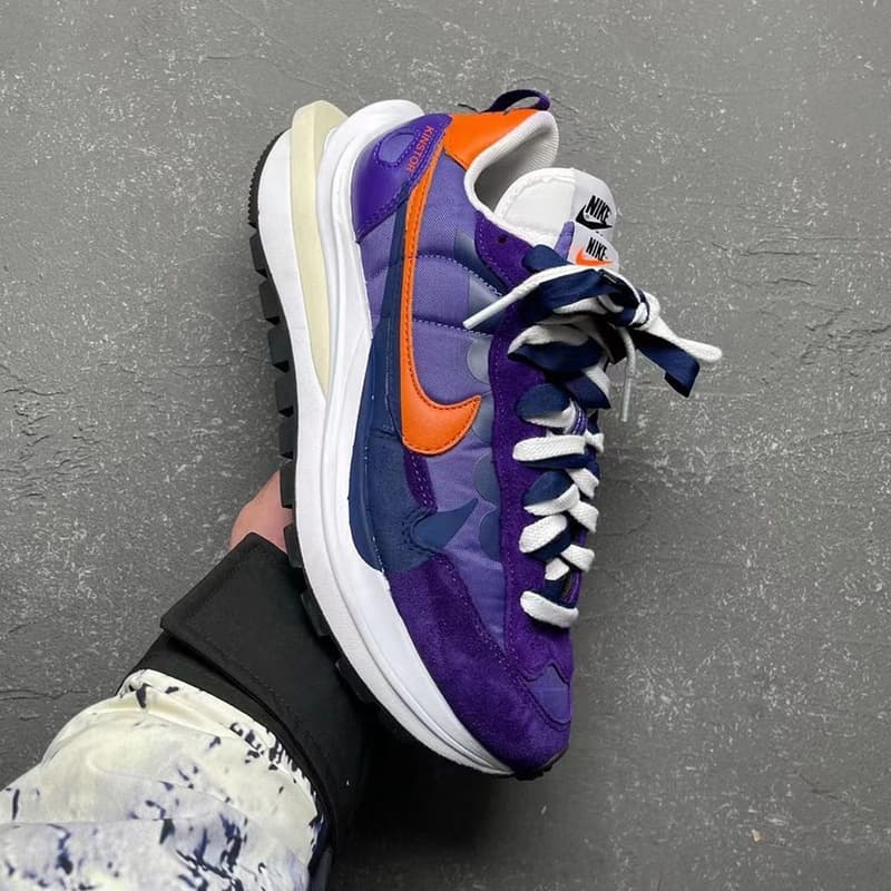 sacai x Nike VaporWaffle 最新聯名配色「Dark Iris」近賞圖輯再曝光