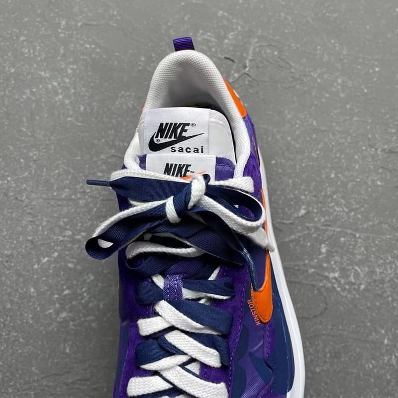 sacai x Nike VaporWaffle 最新聯名配色「Dark Iris」近賞圖輯再曝光