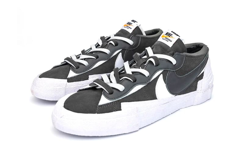 近賞 sacai x Nike Blazer Low 最新配色「Dark Grey」細節圖輯