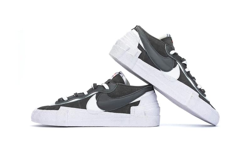 近賞 sacai x Nike Blazer Low 最新配色「Dark Grey」細節圖輯