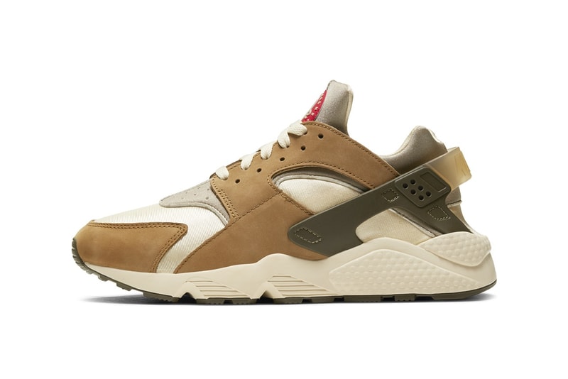 Stüssy x Nike Air Huarache LE「Desert Oak」聯乘鞋款官方圖輯公佈