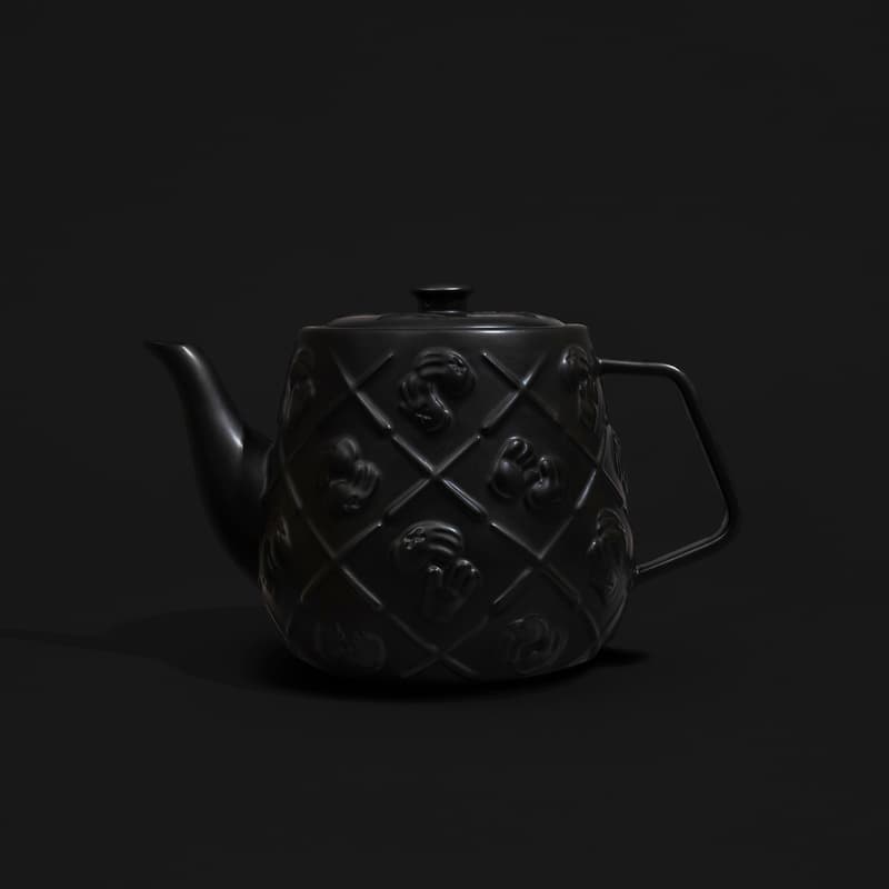 AllRightsReserved 追加 KAWS「XX」陶瓷茶壺黑魂版本