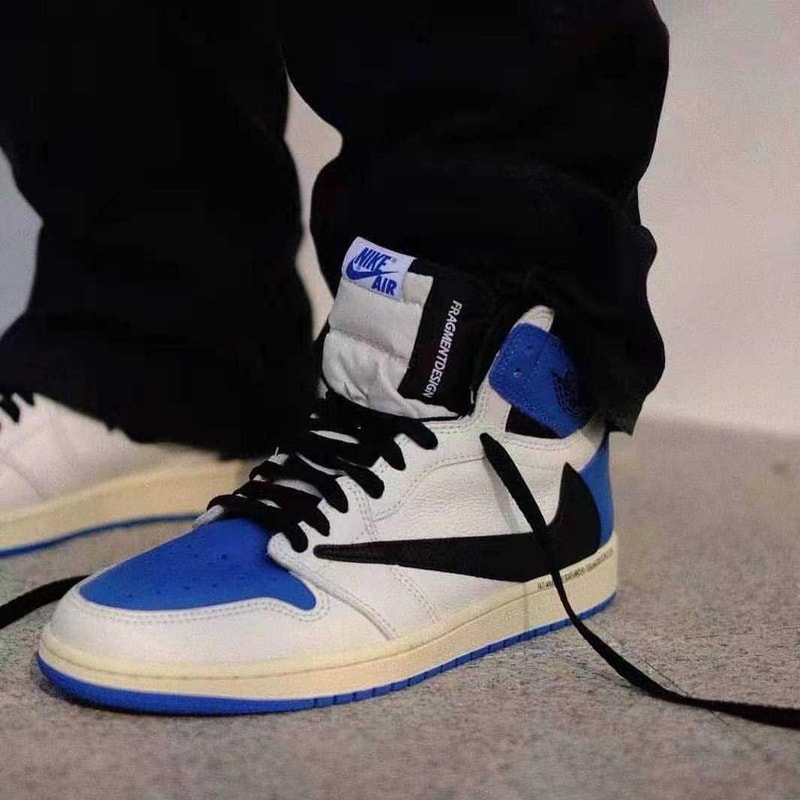 率先上腳 fragment design x Travis Scott x Air Jordan 1 三方聯名鞋款