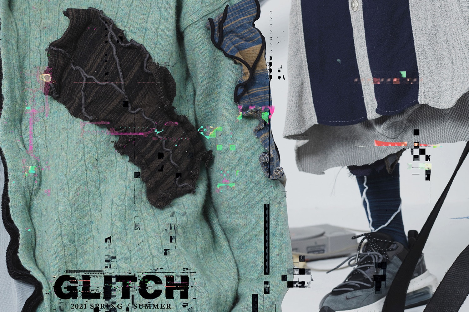 nozzle quiz 最新春夏系列「GLITCH」Overlock Stitch 襪履系列正式登場