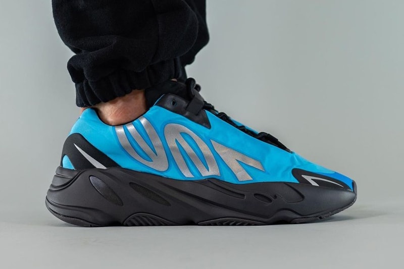 率先預覽 adidas YEEZY BOOST 700 MNVN 最新配色「Bright Cyan」清晰上腳圖輯