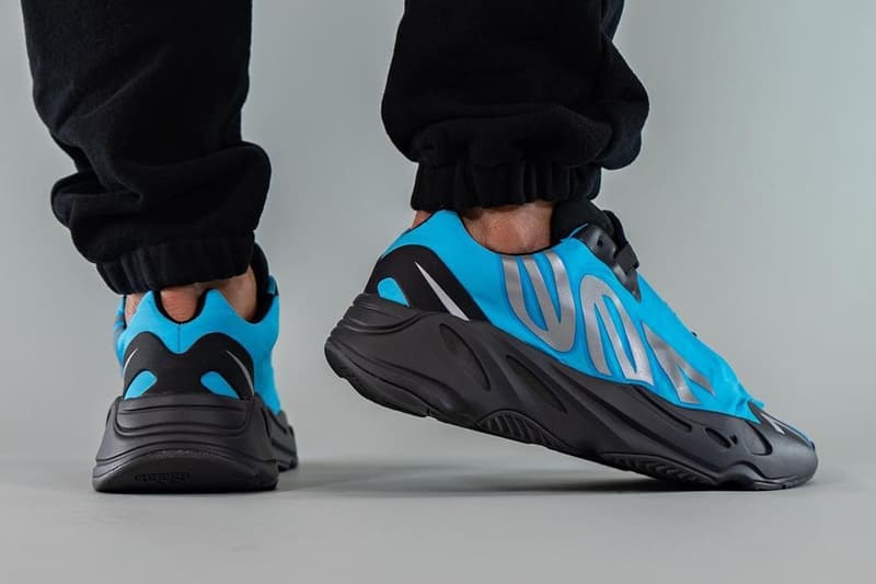 率先預覽 adidas YEEZY BOOST 700 MNVN 最新配色「Bright Cyan」清晰上腳圖輯