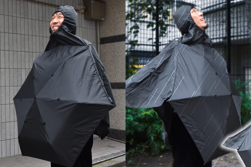 日本生活用品公司 Thanko 推出可實際穿戴雨傘斗篷