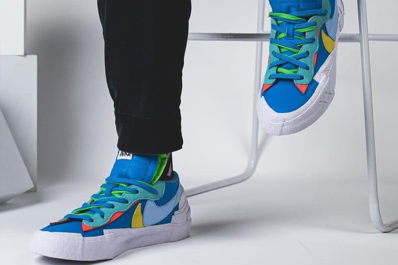 KAWS x sacai x Nike Blazer Low 三方聯乘鞋款上腳圖輯