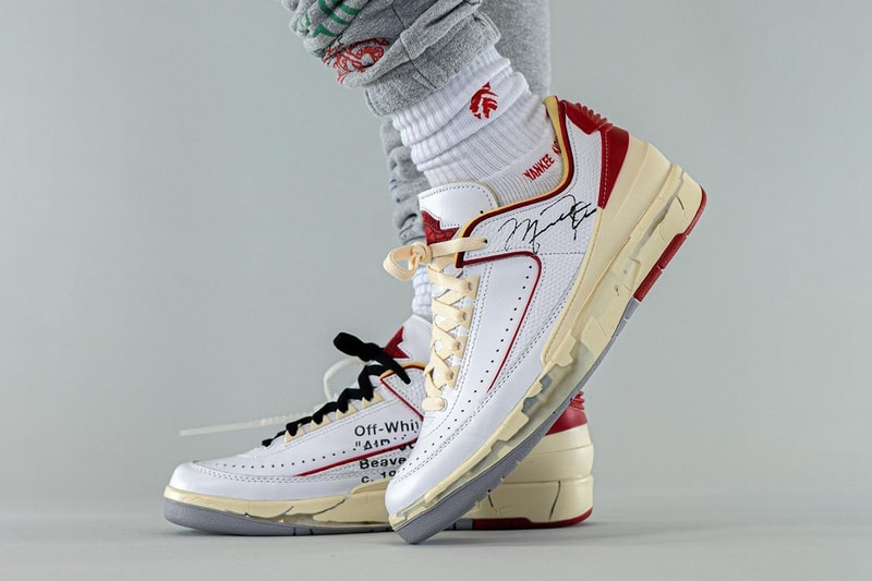 近賞 Off-White™ x Air Jordan 2 Low 白紅配色聯名鞋款上腳圖輯