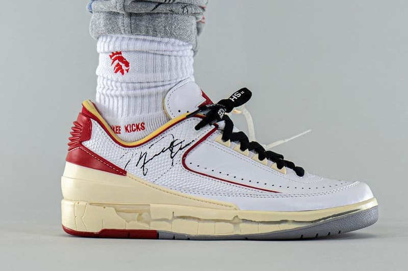 近賞 Off-White™ x Air Jordan 2 Low 白紅配色聯名鞋款上腳圖輯