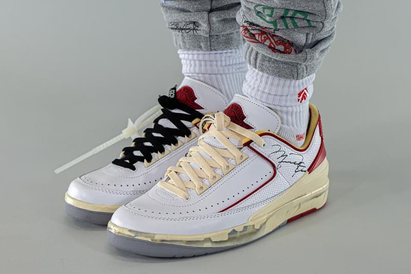 近賞 Off-White™ x Air Jordan 2 Low 白紅配色聯名鞋款上腳圖輯