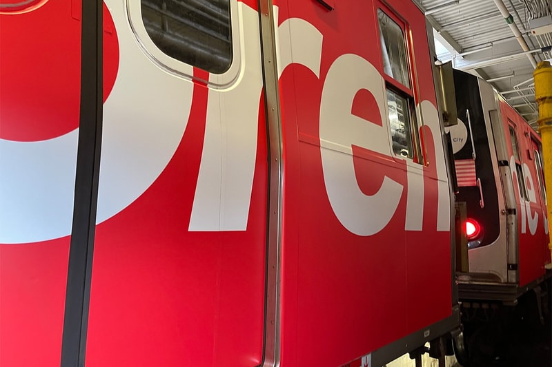 紐約地鐵驚見 Supreme Red Box 塗裝列車