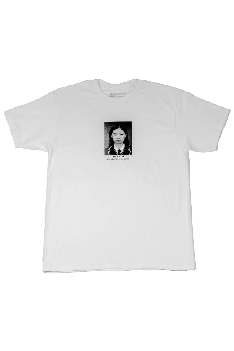 滑板雜誌《Jenkem》推出最新 BLACKPINK 成員 Jennie 肖像 T-Shirt