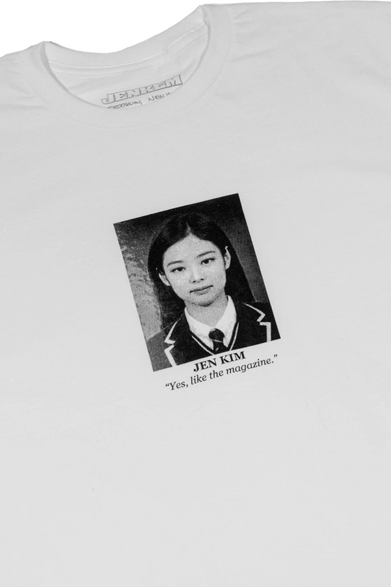滑板雜誌《Jenkem》推出最新 BLACKPINK 成員 Jennie 肖像 T-Shirt