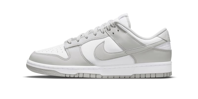 nike dunk grey and white low