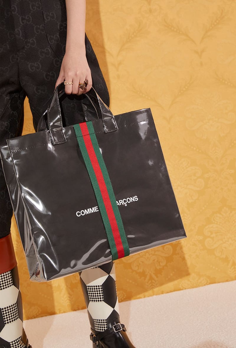 comme des garcons gucci bag