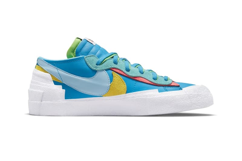 KAWS x sacai x Nike Blazer Low「Neptune Blue」官方圖輯率先公佈