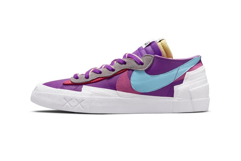 KAWS x sacai x Nike Blazer Low「Purple Dusk」、「Team Red」官方圖輯公佈