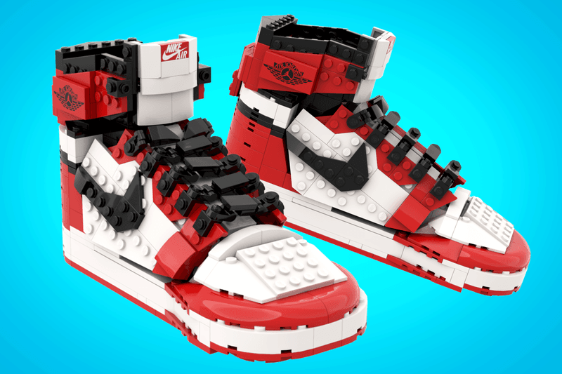 LEGO IDEAS 實體化 Air Jordan 1 經典元年配色積木模型